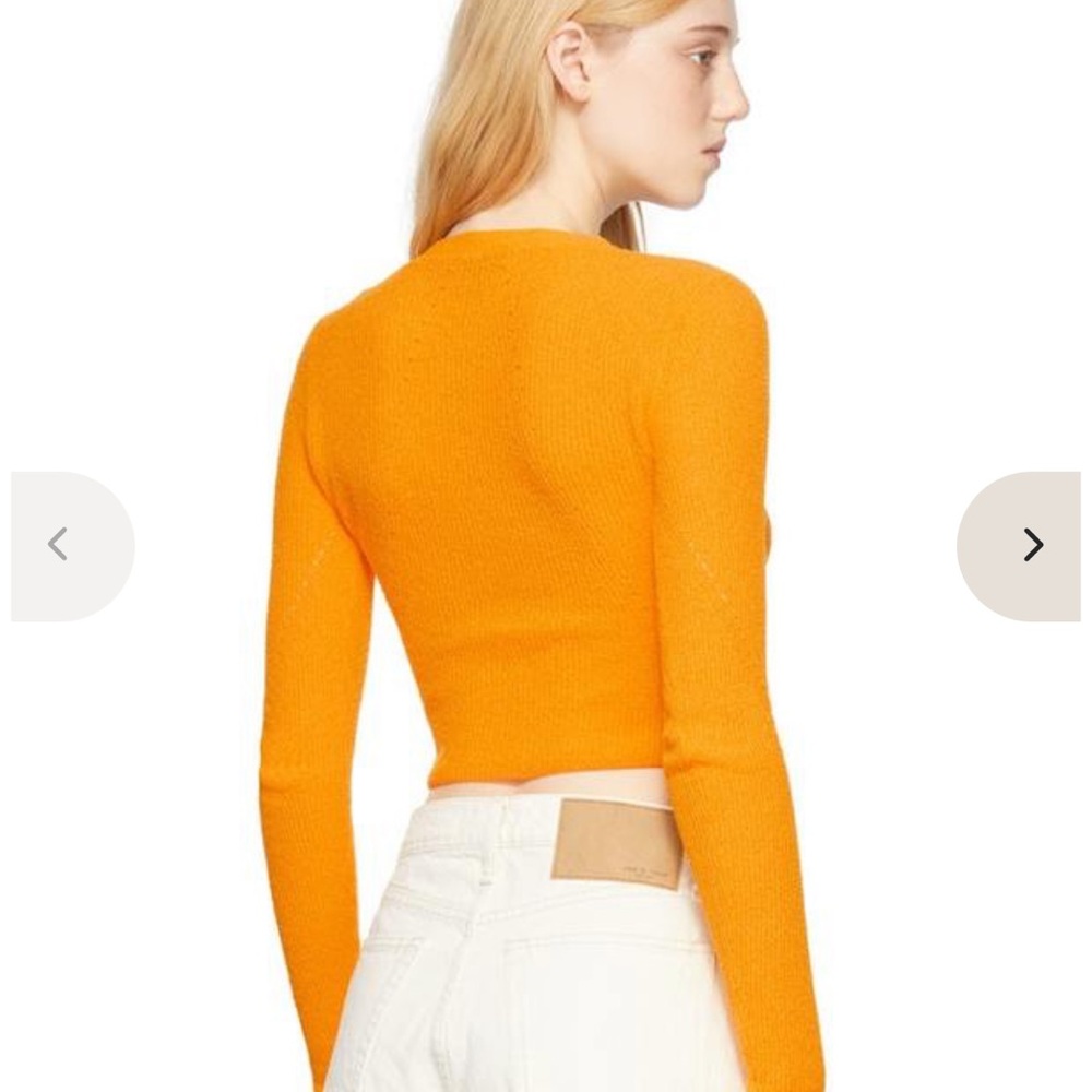 Rag & Bone Soleil Ribbed Cotton-Blend Cardigan - Marigold - Picture 2 of 10
